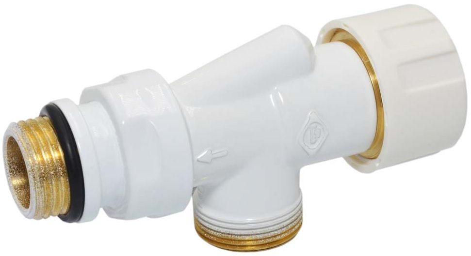 Термостатический клапан Carlo Poletti First Reversa 1/2" x 24-19, White (V18411EF)