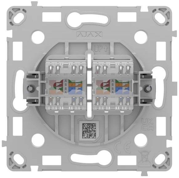 Реле интернет-розетки Ajax OutletCore (LAN) Vertical White (00126186) цена 399 грн - фотография 2