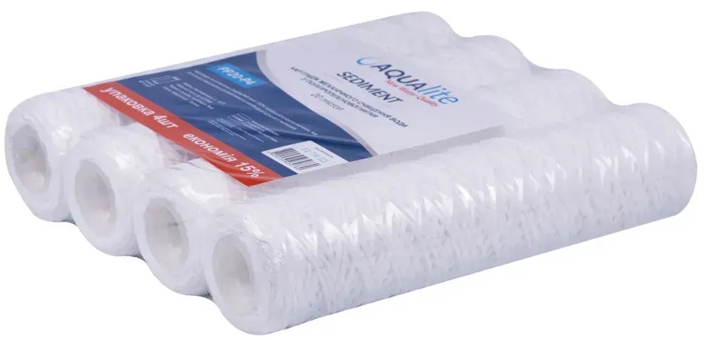 Картридж для фильтра Aqualite PP5 Ø62x250мм 5mcr (упаковка 4шт) (AQPP5_pack4) цена 299 грн - фотография 2