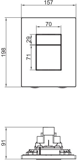 Koer KT-0607-12 157x198x3mm (KR5715) Габаритные размеры