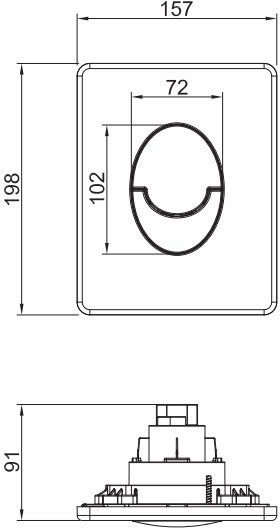 Koer KT-0606-02 157x198x3mm (KR6238) Габаритные размеры