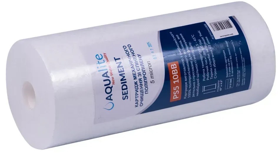 в продажу Картридж для фільтра Aqualite PS5M10BB Ø108x255мм 5mcr 45°C (AQPS5M10BB) - фото 3