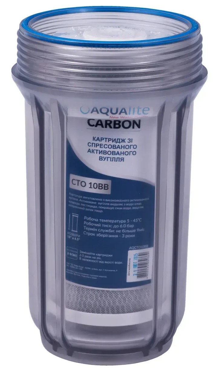 в продажу Картридж для фільтра Aqualite CTO10BB Ø107x250мм 45°C (AQCTO10BB) - фото 3