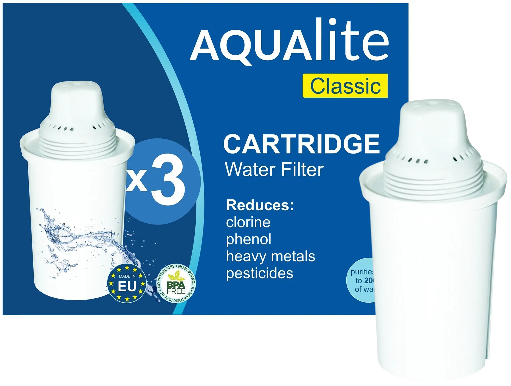 Комплект картриджей Aqualite CLASSIC (для фильтров Barrier, Brita Classic, Ecosoft, Наша вода) (3 шт)