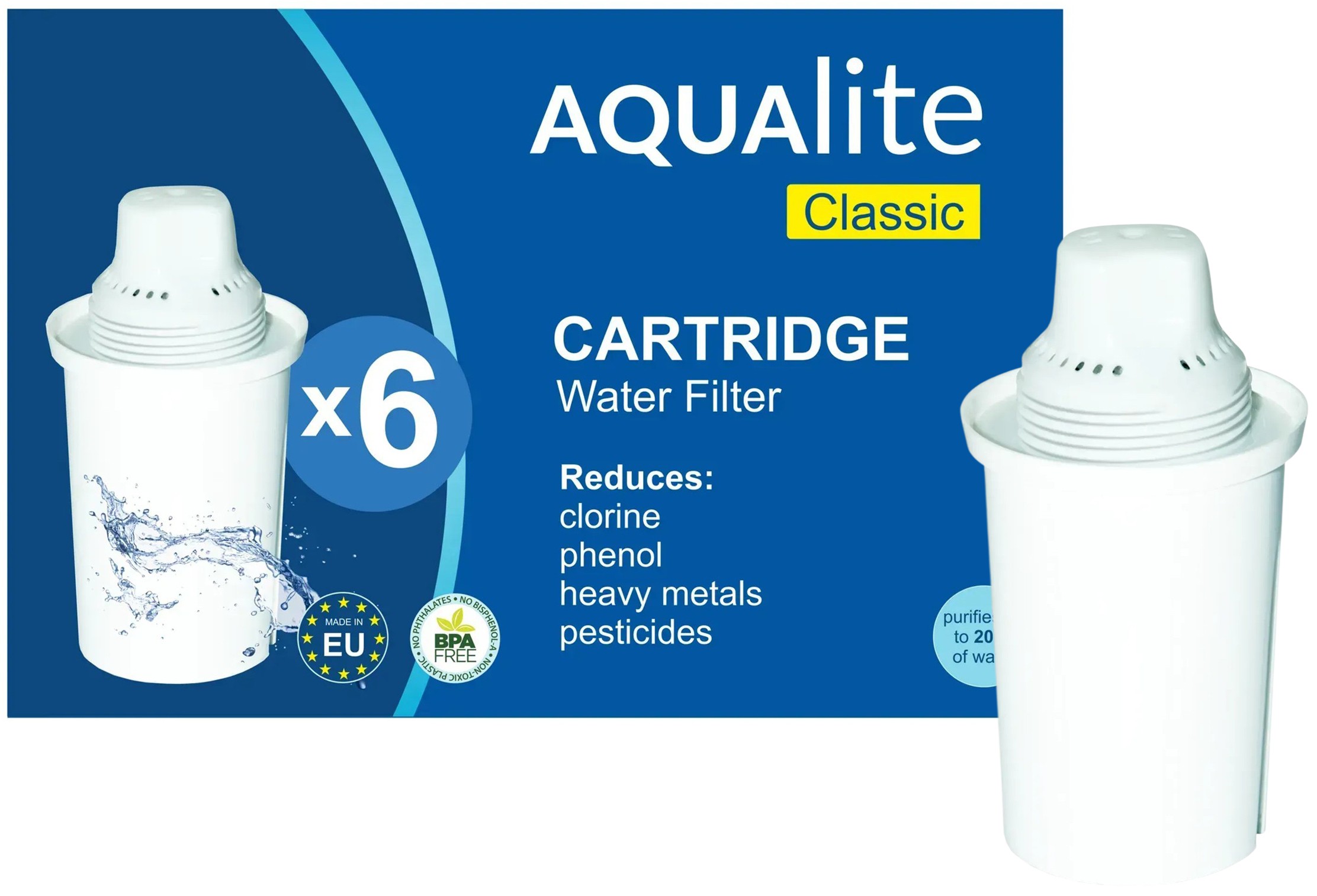 Комплект картриджів Aqualite CLASSIC (для фільтрів Barrier, Brita Classic, Ecosoft, Наша вода) (6шт)