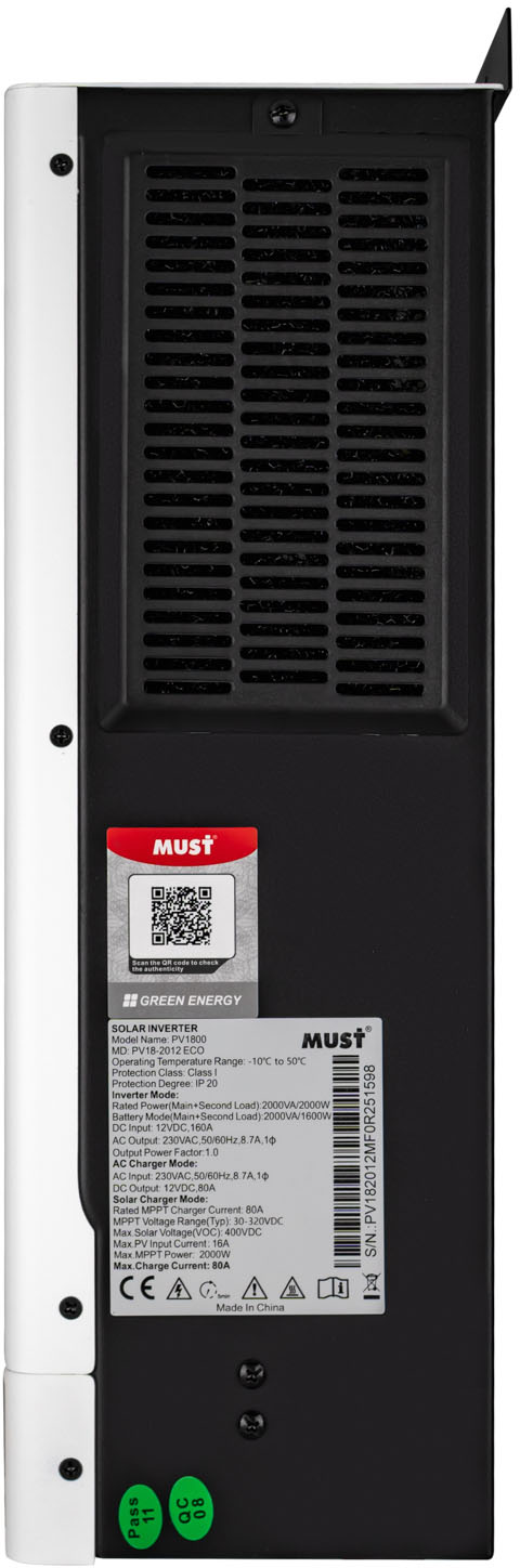 Инвертор гибридный Must PV18-2012 ECO 2 кВт 12 В инструкция - изображение 6