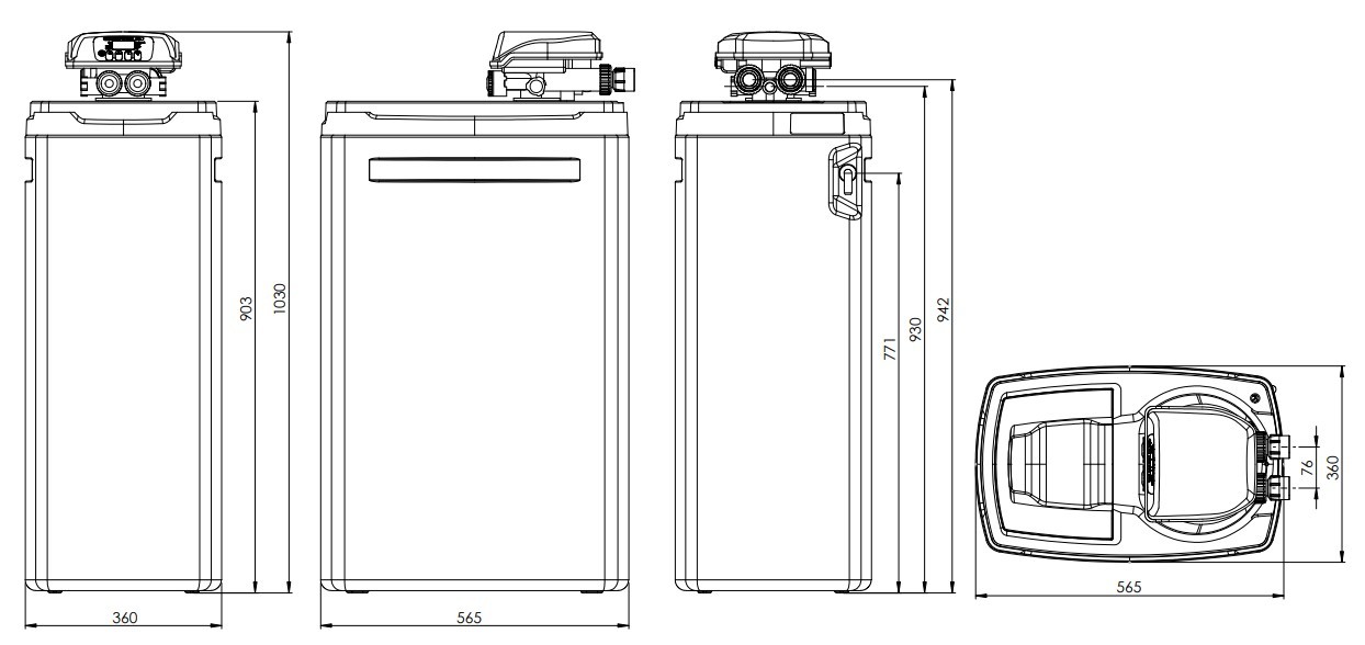 Ecosoft Core 250 DV (FK1035CABDVMIXACR) Габаритні розміри