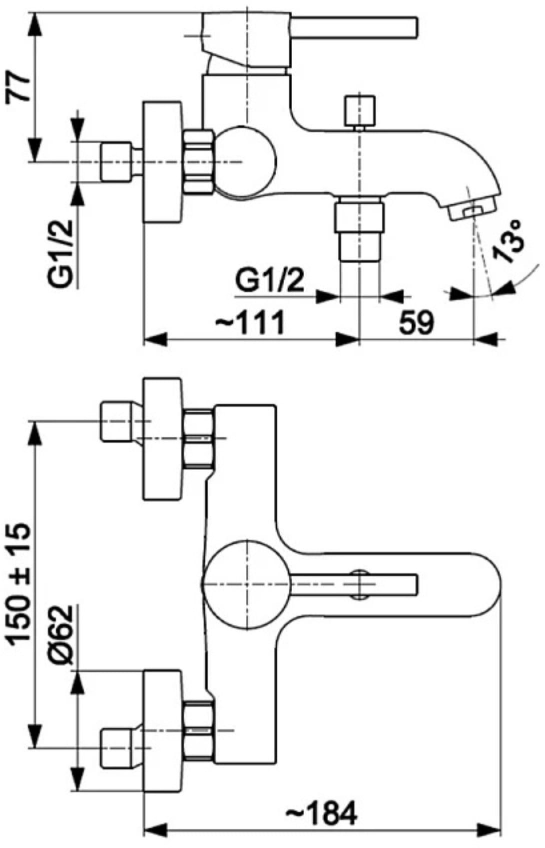 KFA Armatura Moza Gun Metal 5034-010-61 Диаграмма производительности