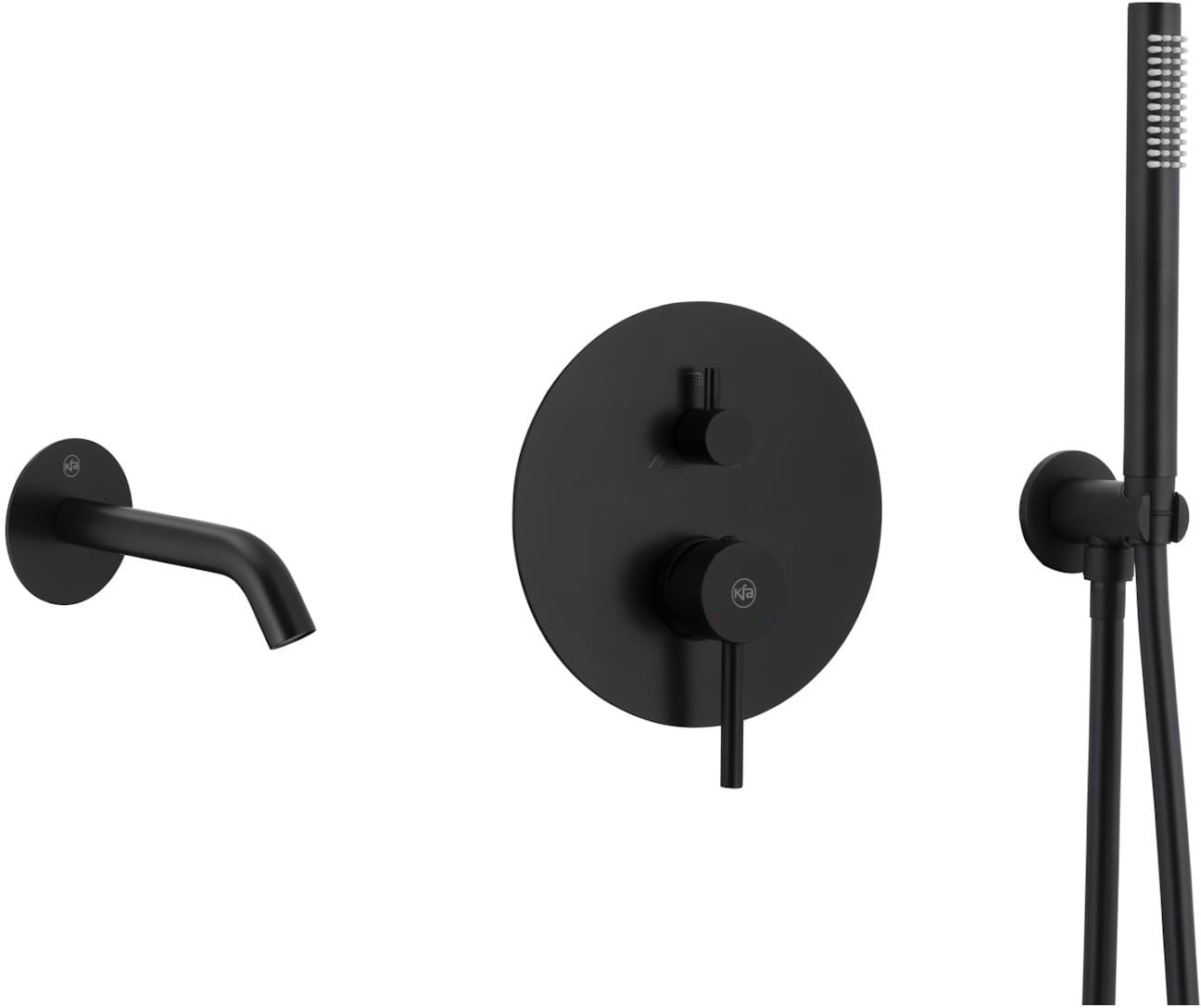 Смеситель для ванны KFA Armatura Moza Black 5039-401-81