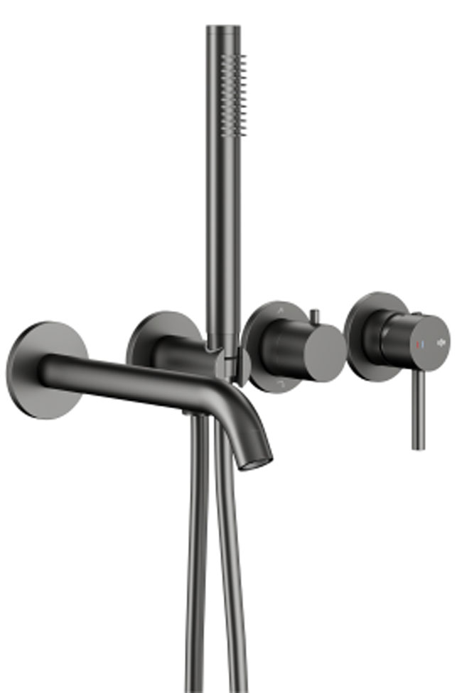 Змішувач для ванни KFA Armatura Moza PVD Brushed Gun Metal 5039-411-61