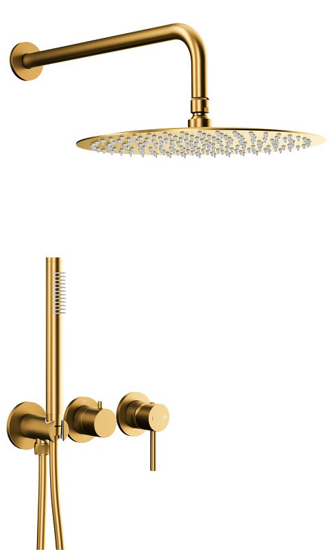 Душевая система KFA Armatura Moza PVD Brushed Gold 5039-511-31