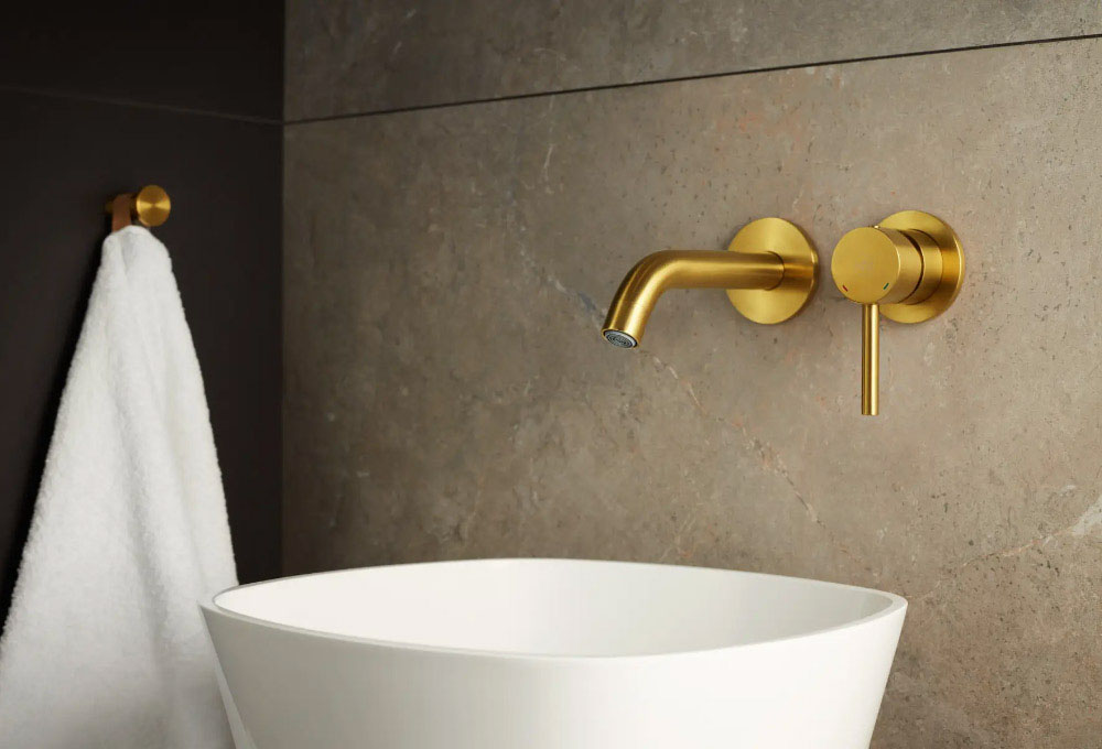 Змішувач для умивальника KFA Armatura Moza PVD Brushed Gold 5039-810-31 ціна 11340 грн - фотографія 2