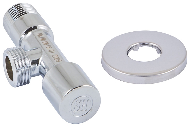 Угловой кран Schlosser DN15 1/2"x1/2", хром (606000012)