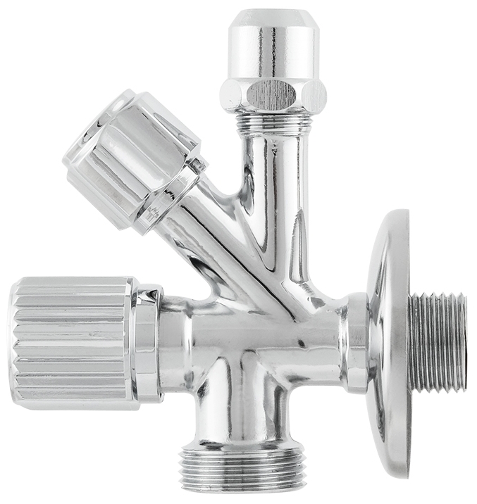 Кран вентильний Raftec Silver 1/2"x3/8"x3/4" (VYU0100502) цена 757 грн - фотография 2