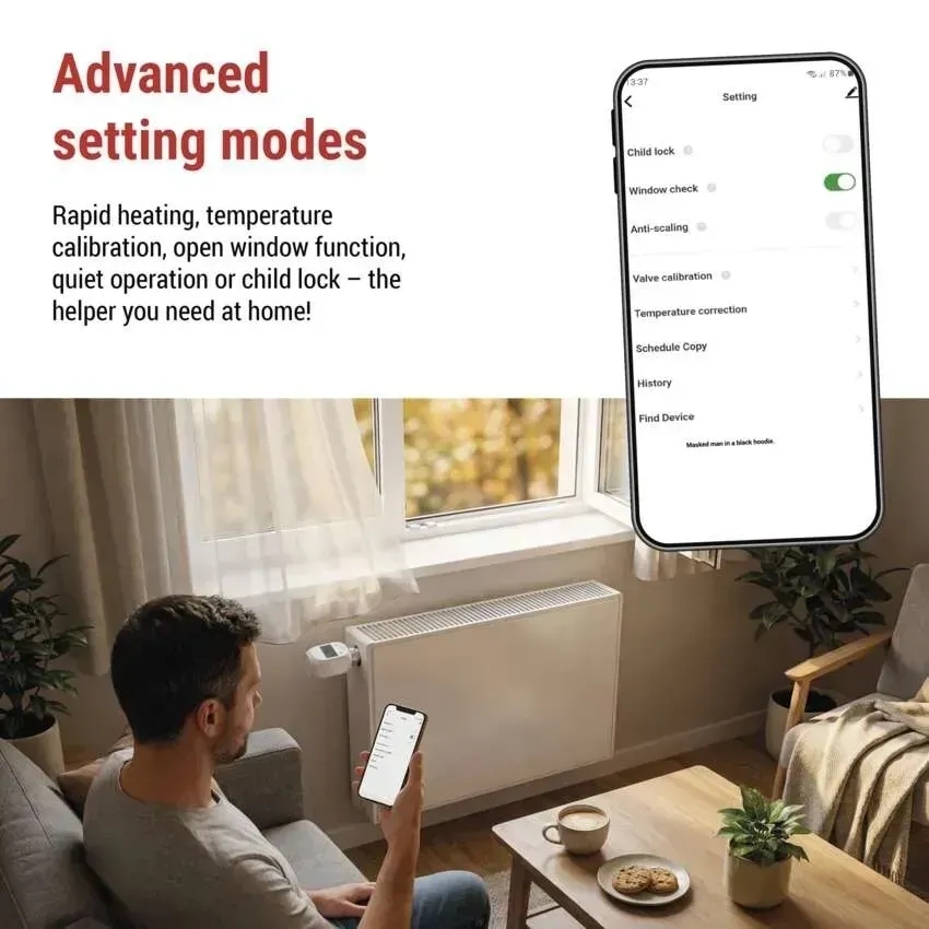 обзор товара Термоголовка Emos GoSmart P5631S ZigBee - фотография 12