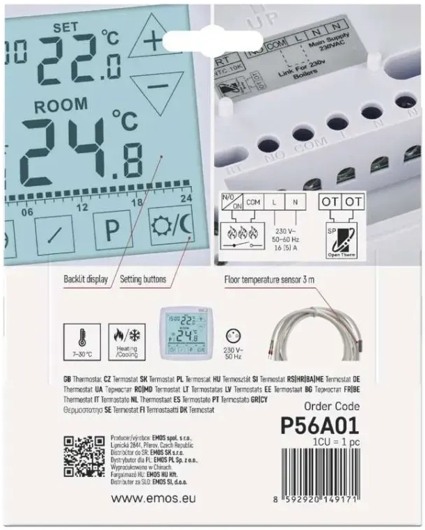 обзор товара Терморегулятор Emos P56A01 - фотография 12