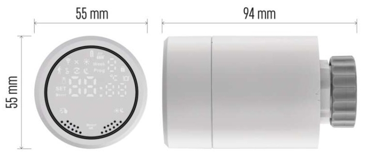 Emos GoSmart P5630S ZigBee Габаритні розміри