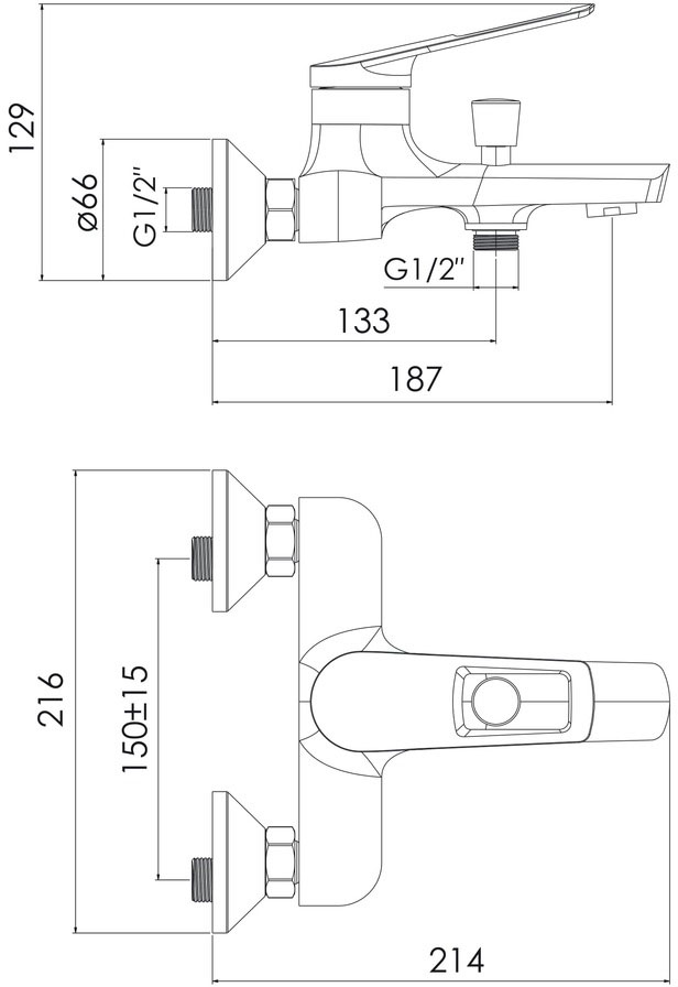 Imprese Elio f03207701AA Габаритные размеры