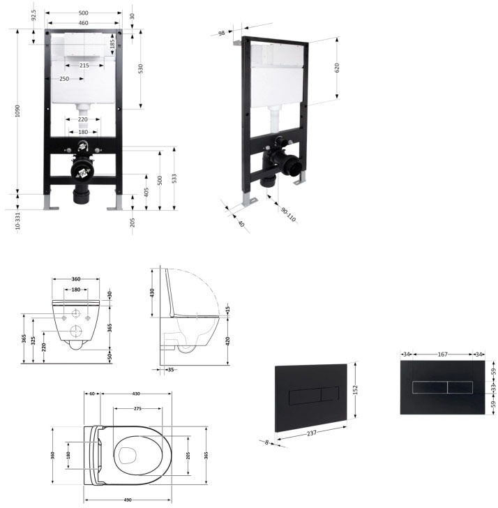 Q-Tap Robin ML Ultra Quiet QTROBML26W4962151674 Габаритные размеры