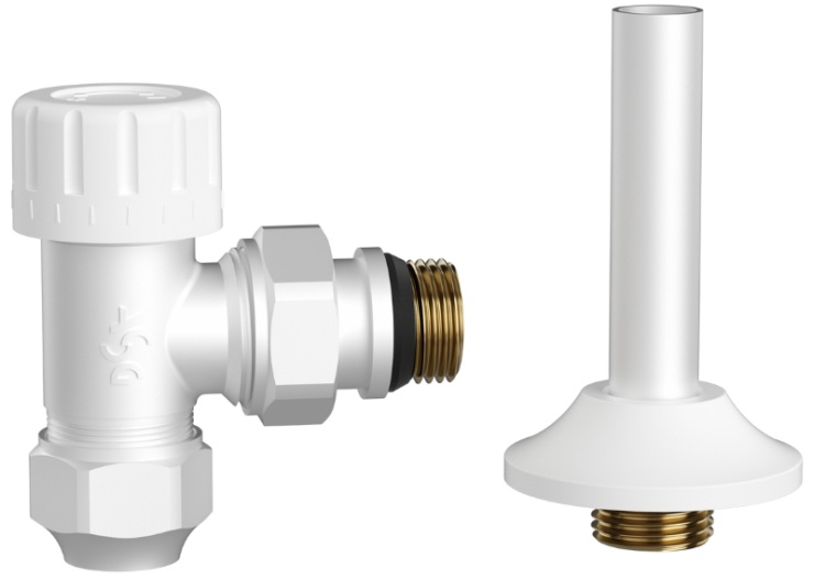 Термостатический клапан ASG-Plast Smart White 1/2", угловой (6557974)