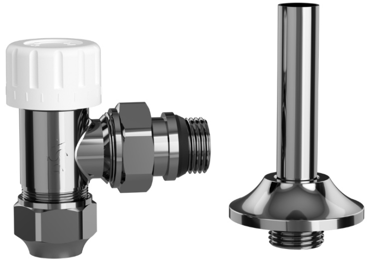 Термостатический клапан ASG-Plast Smart Chrome 1/2", угловой (6557975)