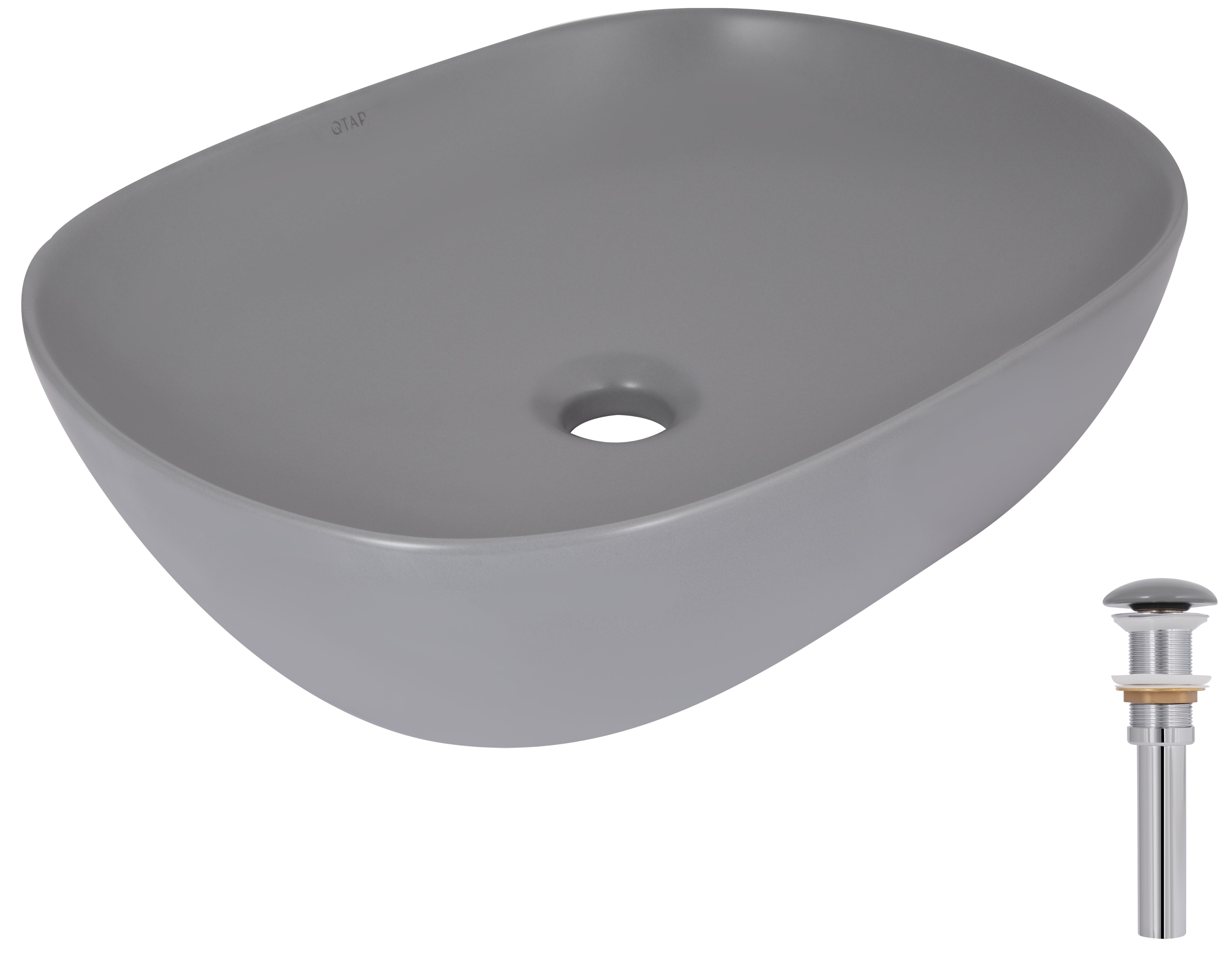 Раковина Q-Tap Aquarius Stone grey (QTAQA188SG49780)