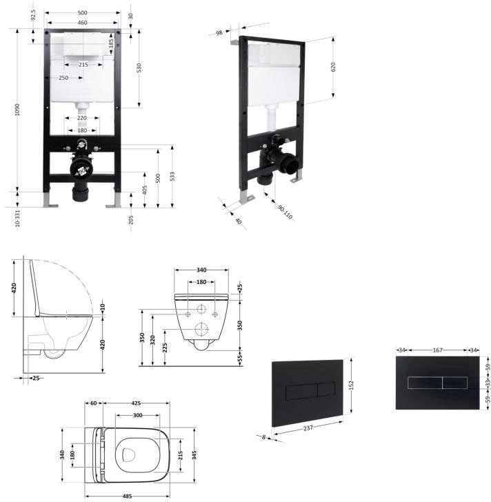 Q-Tap Crow Ultra Quiet QT05335171W51614 Габаритные размеры