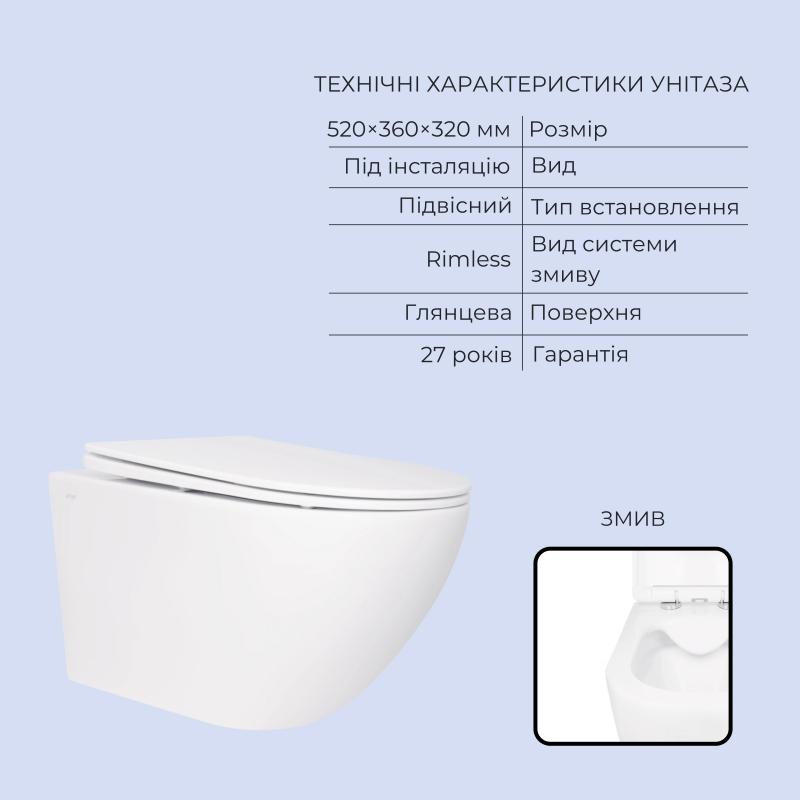 Комплект інсталяції Q-Tap Jay Rimless QT07335176W51595 відгуки - зображення 5