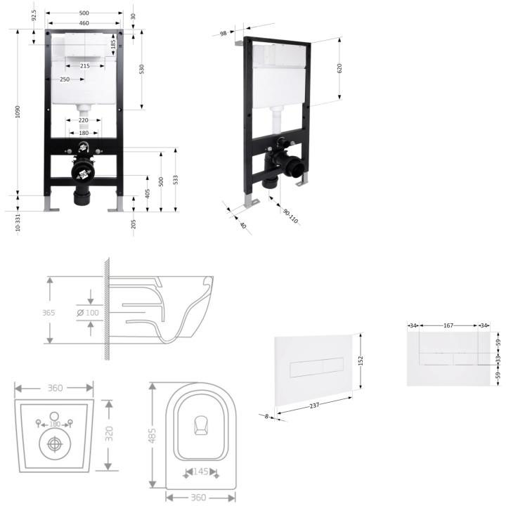 Q-Tap Jay Rimless QT07335177RW51583 Габаритні розміри