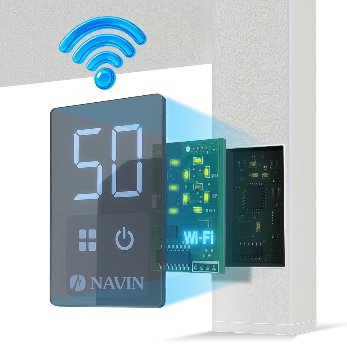 Полотенцесушитель Navin Avalon 480x1200 Sensor с Wi-Fi (12-103055-4812) обзор - фото 8