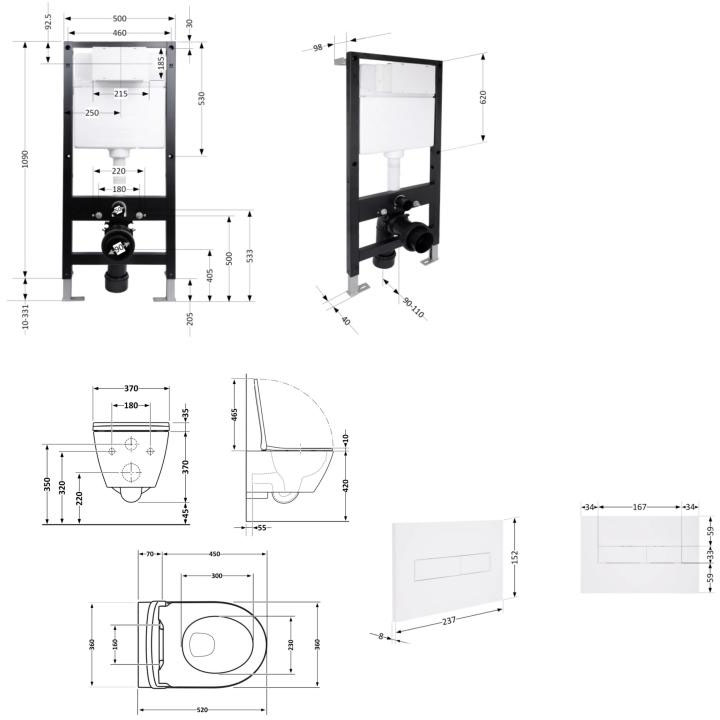 Q-Tap Robin Ultra Quiet QT13332381AW51520 Габаритні розміри