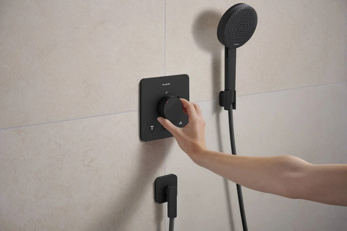 в продаже Смеситель с термостатом Hansgrohe Ecostat Comfort Q Black Matt 33713670 - фото 3