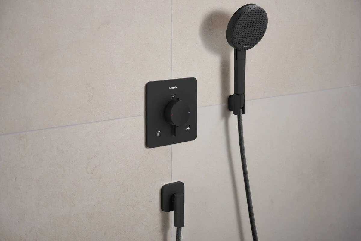 Смеситель с термостатом Hansgrohe Ecostat Comfort Q Black Matt 33713670 отзывы - изображения 5