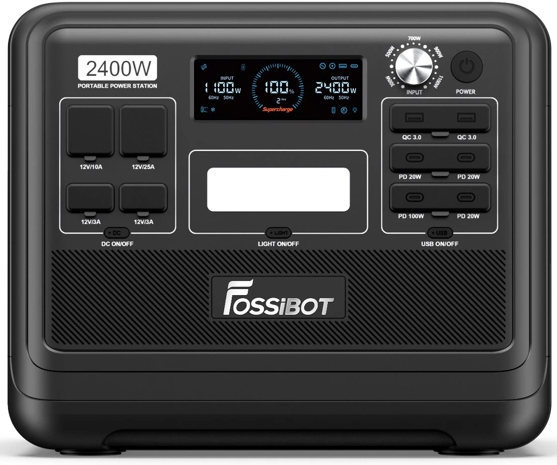 Портативна зарядна станція Fossibot F2400, 2400Вт / 2048Вт*год