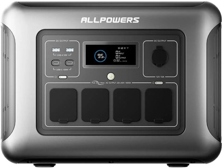 Портативна зарядна станція Allpowers R1500 Lite, 1600Вт / 1056Вт*год ціна 40714 грн - фотографія 2