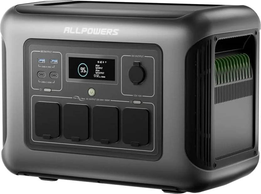 Портативна зарядна станція Allpowers R1500 Lite, 1600Вт / 1056Вт*год