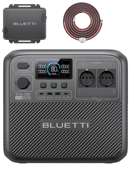 Портативна зарядна станція Bluetti Elite 200 V2, 2700Вт / 2073Вт*год (EL200V2) характеристики - фотографія 7