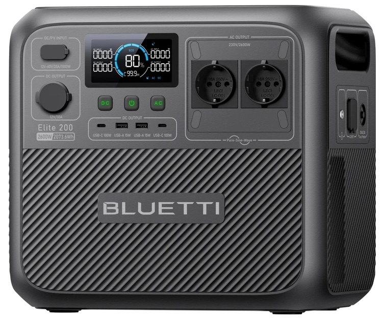 Портативна зарядна станція Bluetti Elite 200 V2, 2700Вт / 2073Вт*год (EL200V2) ціна 64999 грн - фотографія 2