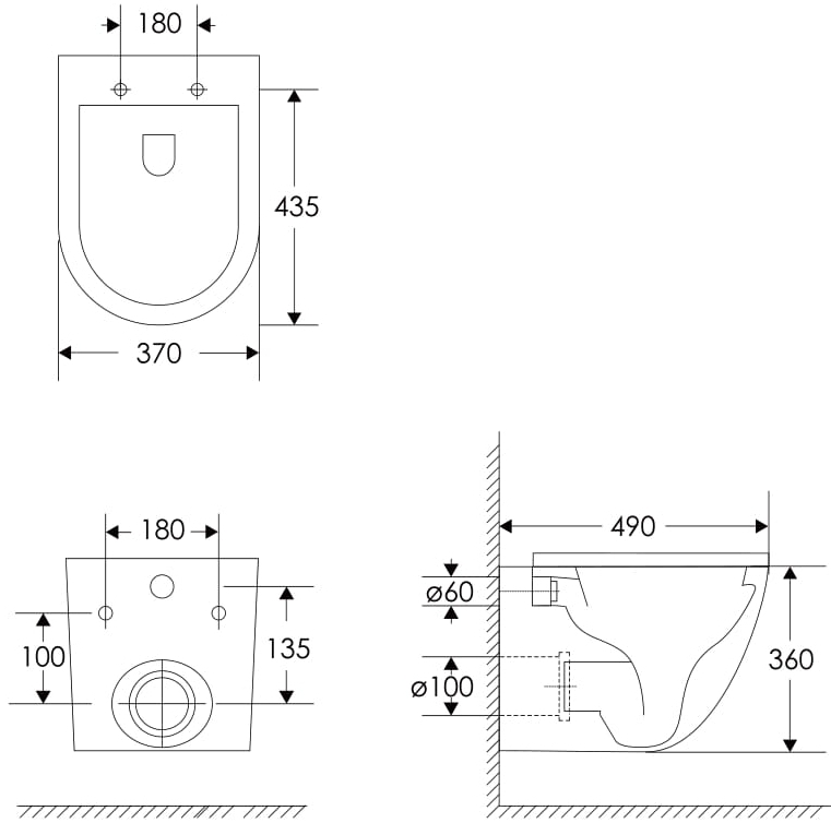 Imprese Lesna Rimless (i11546 black) Габаритні розміри