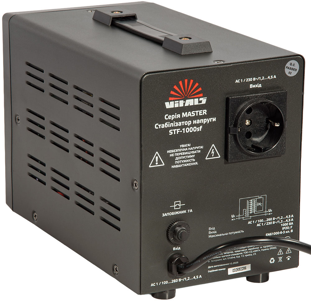 Стабілізатор напруги Vitals Master STF-1000sf огляд - фото 11