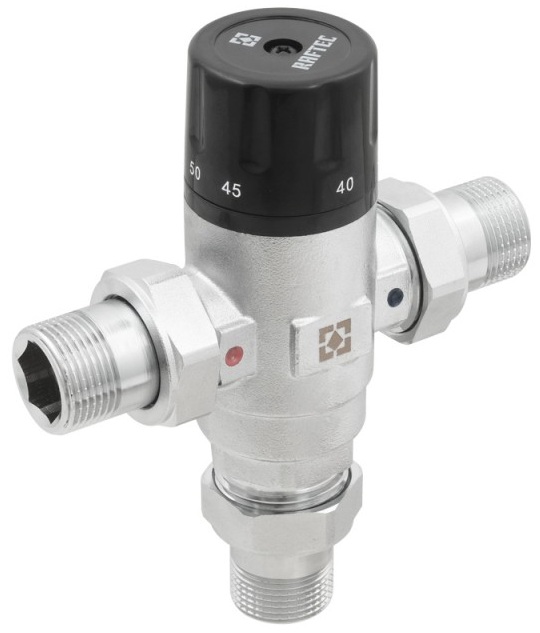 Термостатический смесительный клапан Raftec 3/4", 36-60°C (RTSM02)