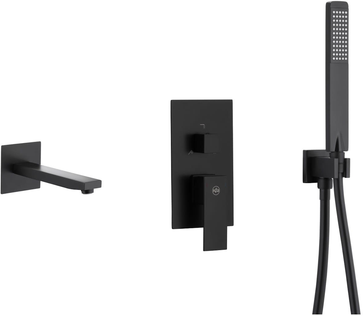Смеситель для ванны KFA Armatura Logon Black 5139-401-81