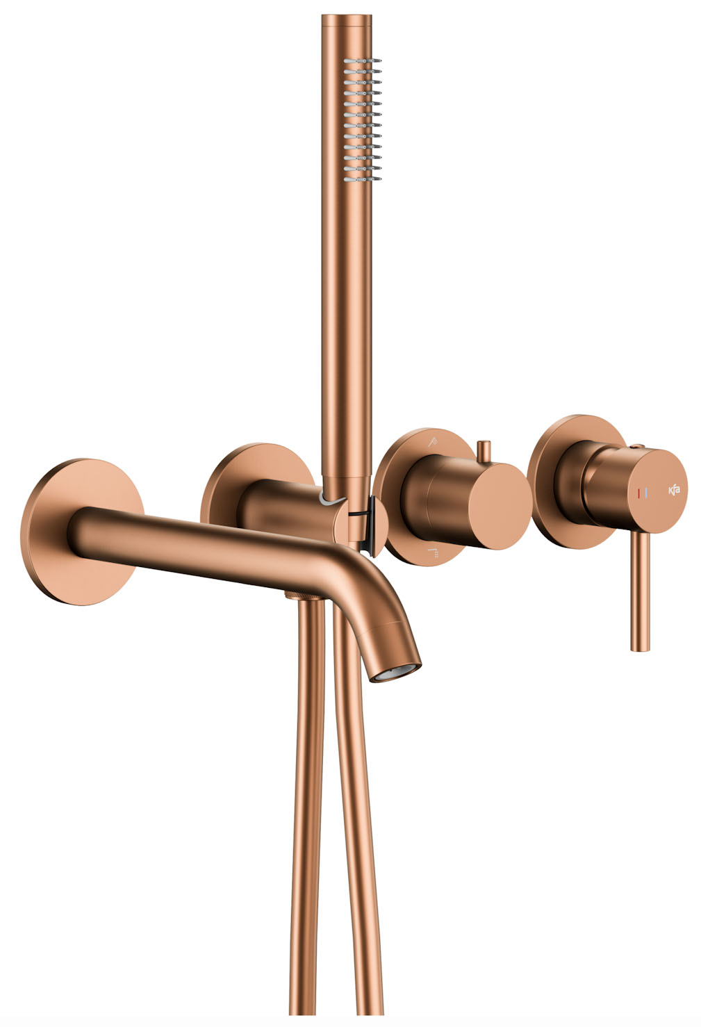 Смеситель для ванны KFA Armatura Moza Brushed Rose Gold 5039-411-34
