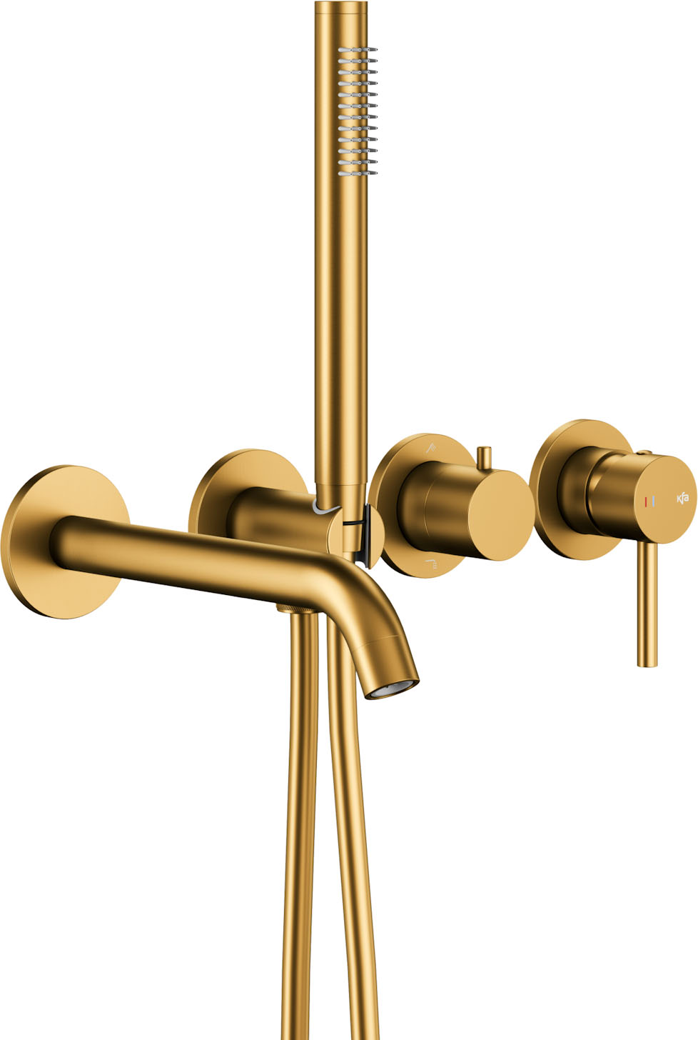 Смеситель для ванны KFA Armatura Moza Brushed Gold 5039-411-31