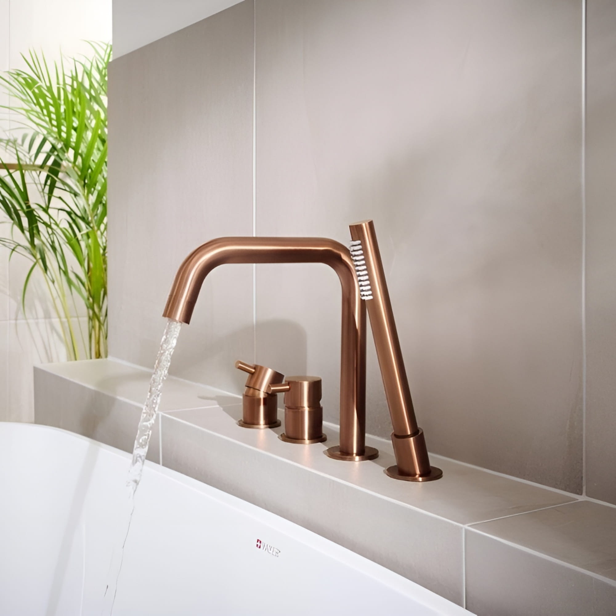 Смеситель для ванны KFA Armatura Moza Brushed Rose Gold 5035-210-34 цена 22449 грн - фотография 2