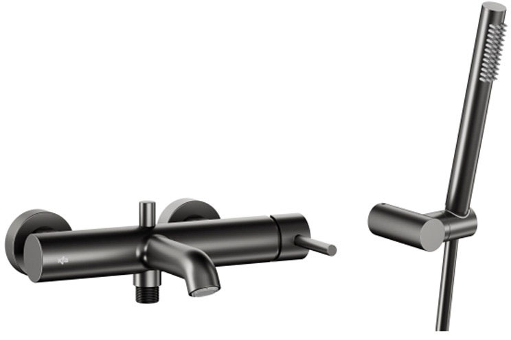 Смеситель для ванны KFA Armatura Moza PVD Gun Metal Grey 5034-520-61