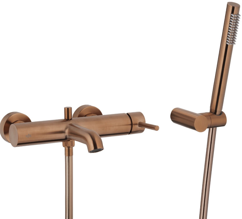 Смеситель для ванны KFA Armatura Moza Brushed Rose Gold 5034-520-34