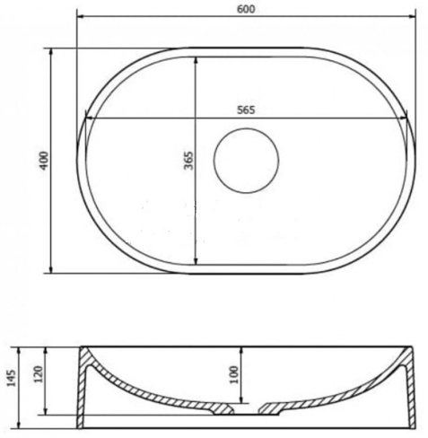 Axis Group Olib 60 (11B.OBOXL.88A.0000B) Габаритні розміри