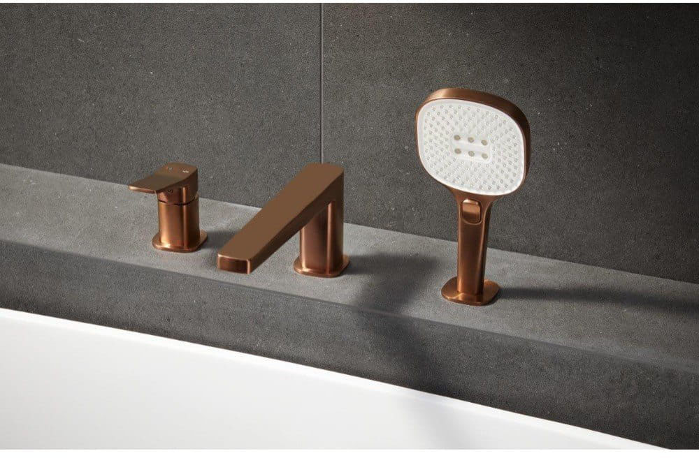в продаже Смеситель для ванны KFA Armatura Malaga PVD Brushed Rose Gold 4525-210-34 - фото 3