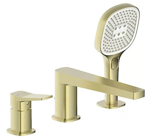 Смеситель для ванны KFA Armatura Malaga PVD Brushed Light Gold 4525-210-31